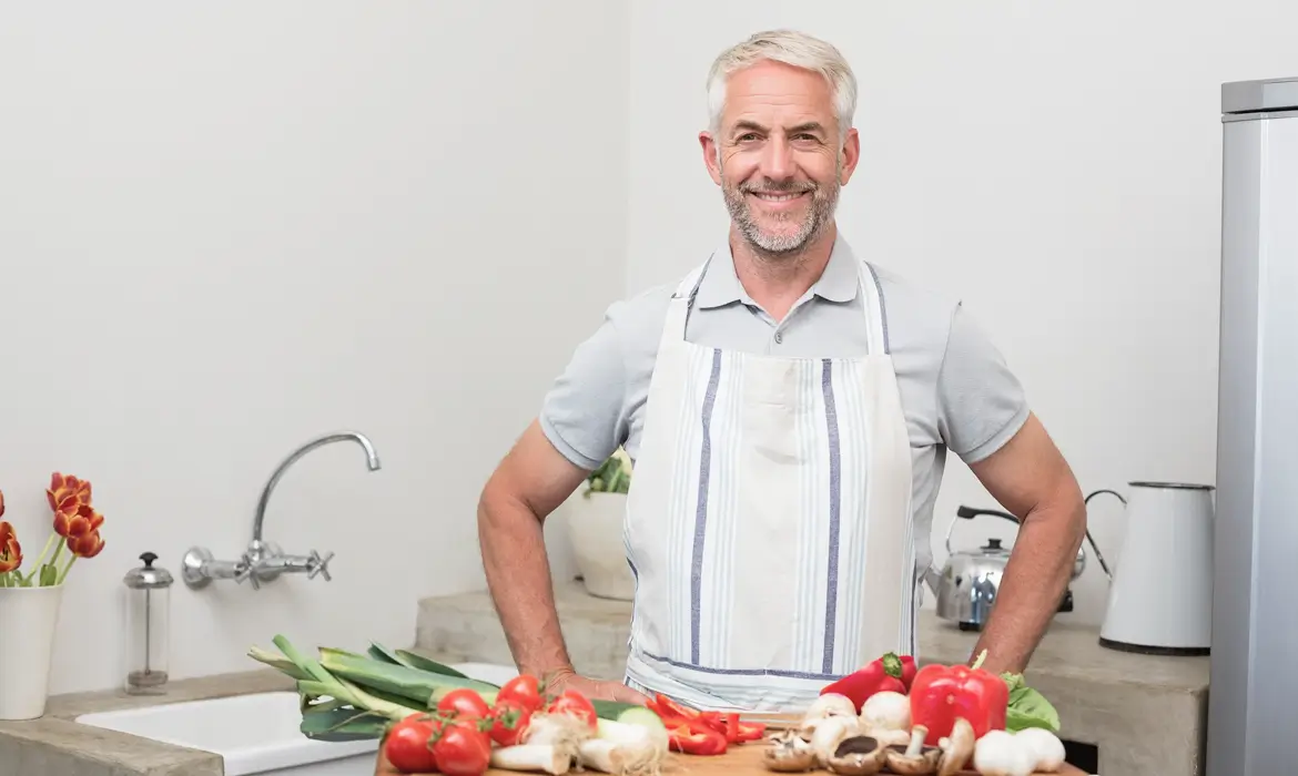 man is cooking vegetable 2