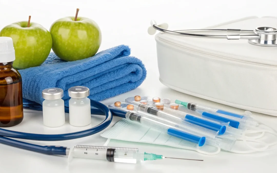 A medical setup for NAD IV therapy, a treatment with benefits for energy and cellular repair.