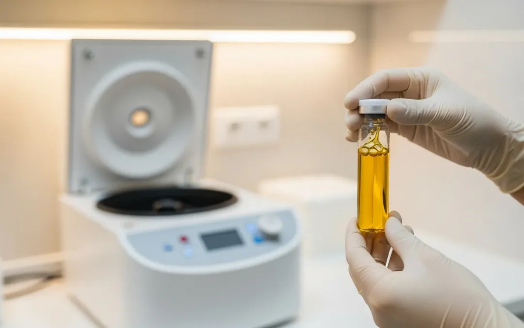 PRP hair treatment procedure illustration showing platelet-rich plasma therapy for hair restoration at National Wellness Group.