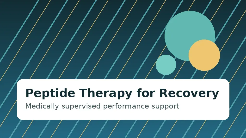 Active adult training with peptide therapy for recovery and performance support