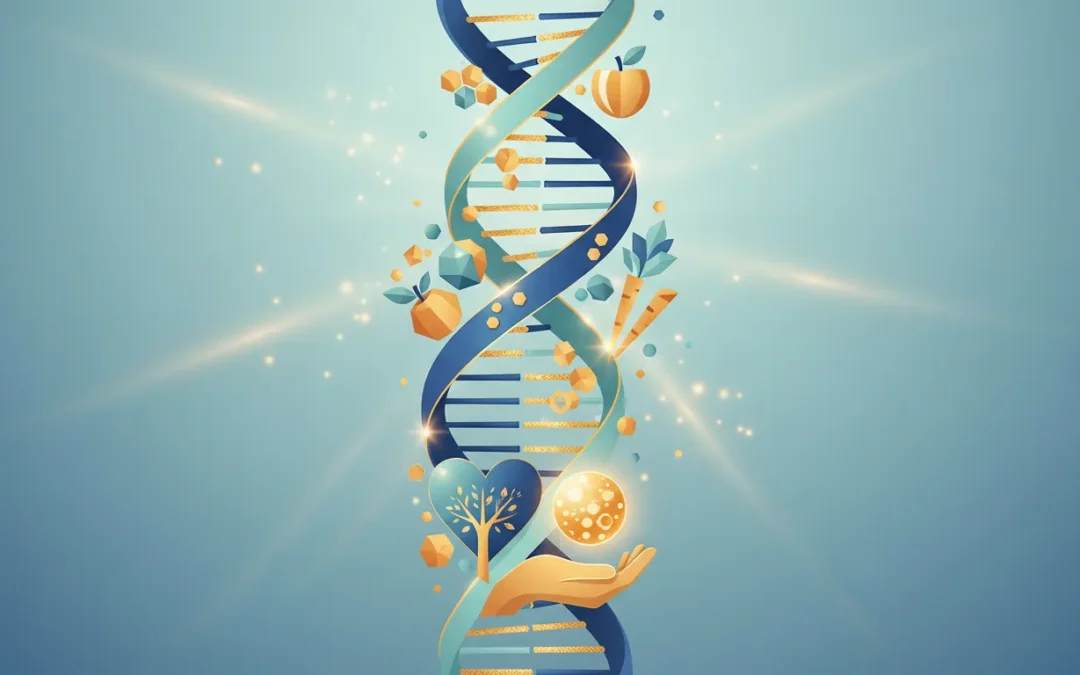 DNA helix illustrating methylation testing and personalized wellness